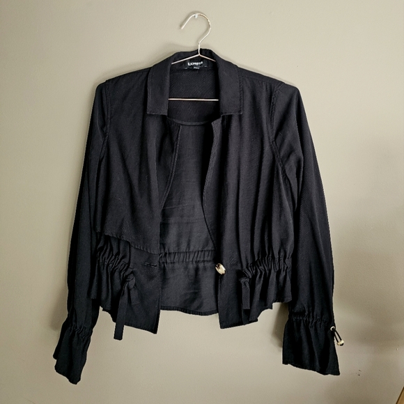 Express Cropped Utility Jacket Coat - Picture 2 of 7